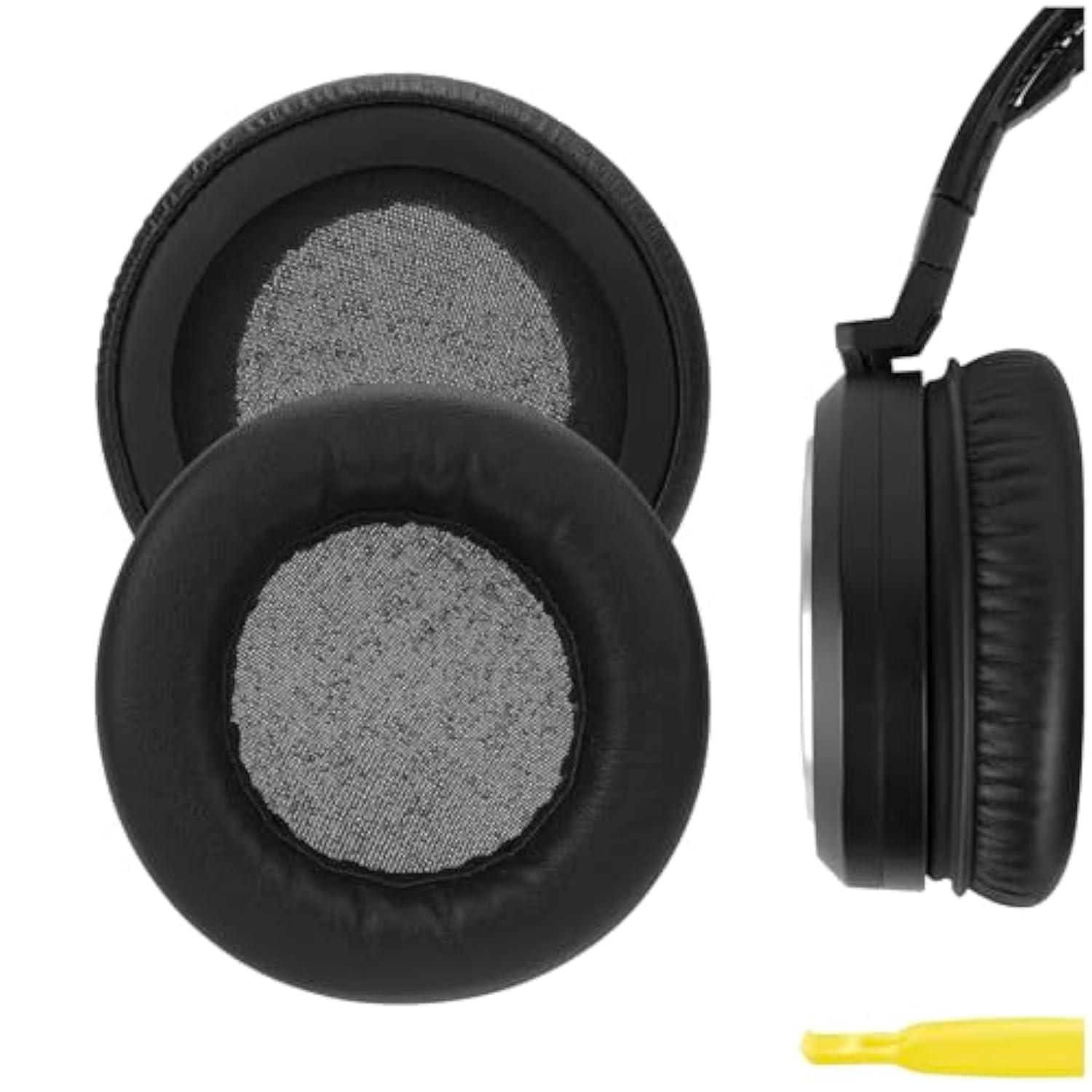 Geekria QuickFit Replacement Ear Pads for AKG K540, K545, K275, K267, K245, K182, K167 Headphones Ear Cushions, Headset Earpads, Ear Cups Cover Repair Parts (Black)