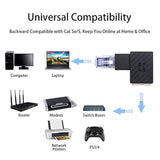Ethernet Adapter 90 Degree, Left Angled Rj45 Male To Female Ethernet Extender