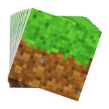 Pixel Warrior Value Party Supplies (64 Pieces For 20 Guests) - Video Game Party Supplies, Video Game Birthday Decorations, Mining Craft Party, Pixel Miner Party, Video Game Birthday Party