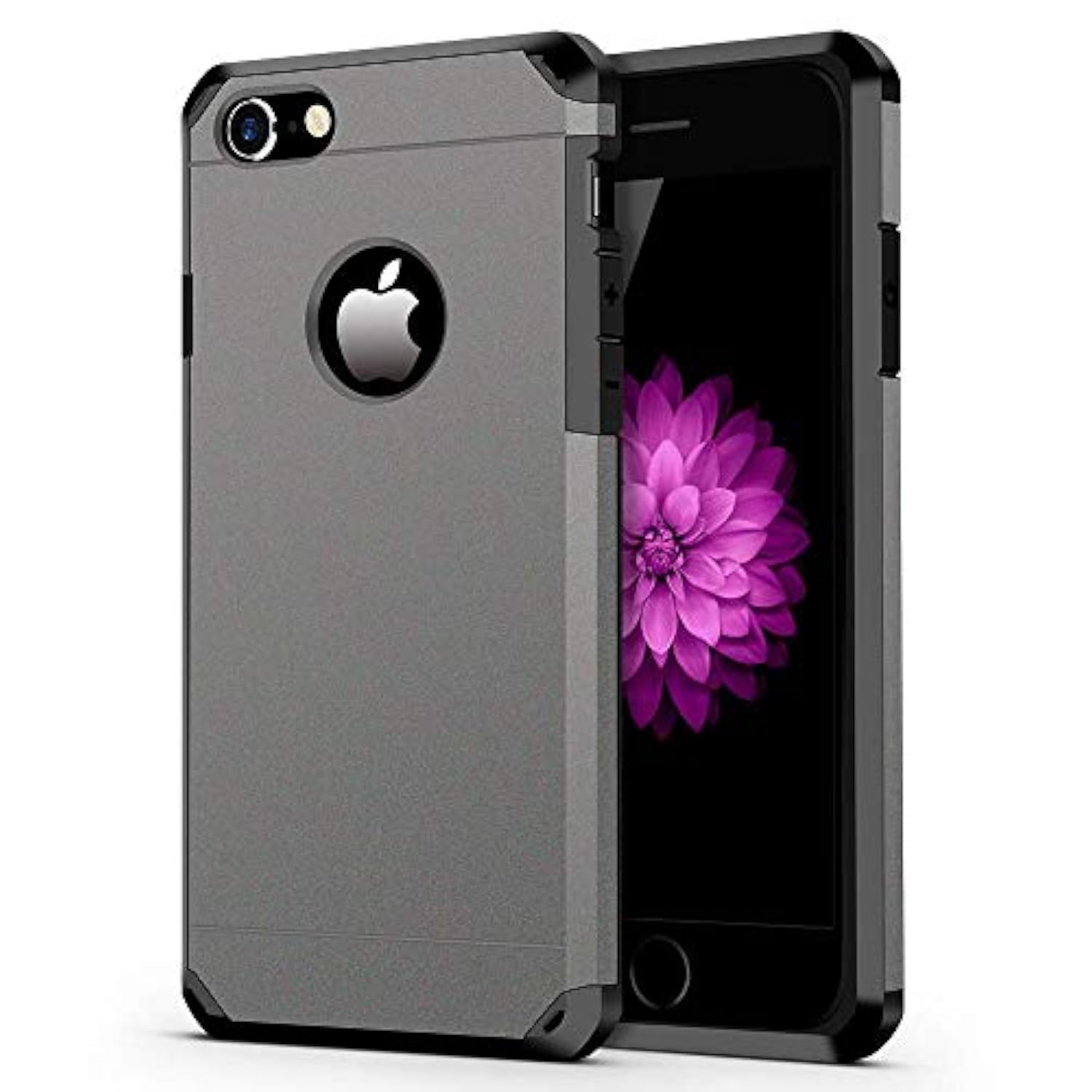 ImpactStrong for iPhone 7 Case/iPhone 8 Case, Heavy Duty Dual Layer Protection Cover (Gun Metal)