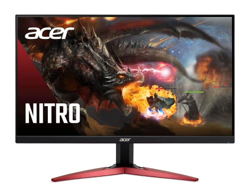 Nitro Kg241Y Sbiip 23.8 Full Hd (1920 X 1080) Va Gaming Monitor | Amd Freesync Premium Technology | 165Hz Refresh Rate | 1Ms (Vrb) | Zeroframe Design | 1 X Display Port 1.2 & 2 X Hdmi 2.0,Black