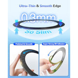 4Pcs Metal Ring For Magsafe Sticker: Ultra-Thin(0.3Mm) Mag Safe Adapter For Magnetic Pop Socket Phone Grip Wallet Car Mount, Universal 3M Adhesive Mag-Safe Ring Kit(No Magnet) For Iphone Samsung Case