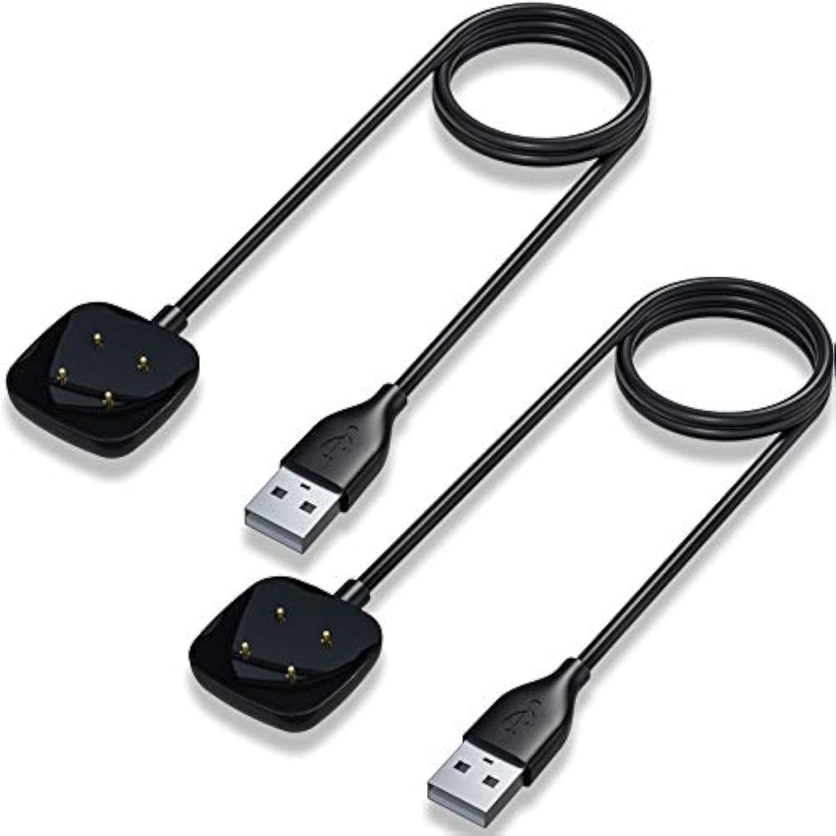 2-Pack 3.3Ft USB Charging Cable Dock for Fitbit Sense Versa 3/4 and Sense 2