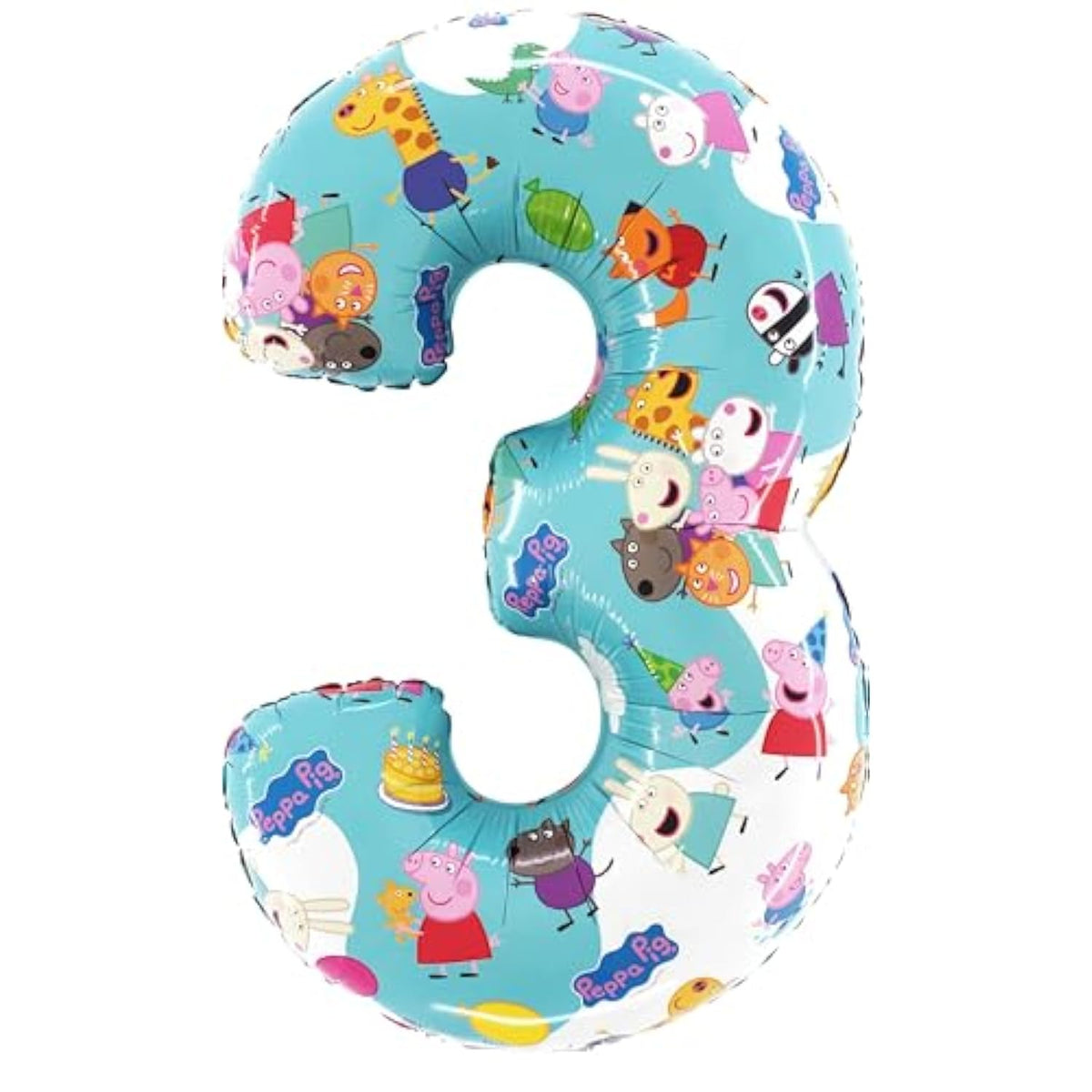66Cm (26") Peppa Pig, George & Friends Number Foil Balloon - Kids Party Balloons - Number 1-6 Available