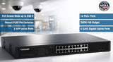 Intellinet 16 Port Poe+ Ethernet Switch With 4 Rj45 Gigabit And 2 Sfp Uplink Ports - 300W Power Budget, Output Up To 32W Per Port, Unmanaged, Wall Mountable/Desktop, Vlan Mode-3 Yr Mfg 561419