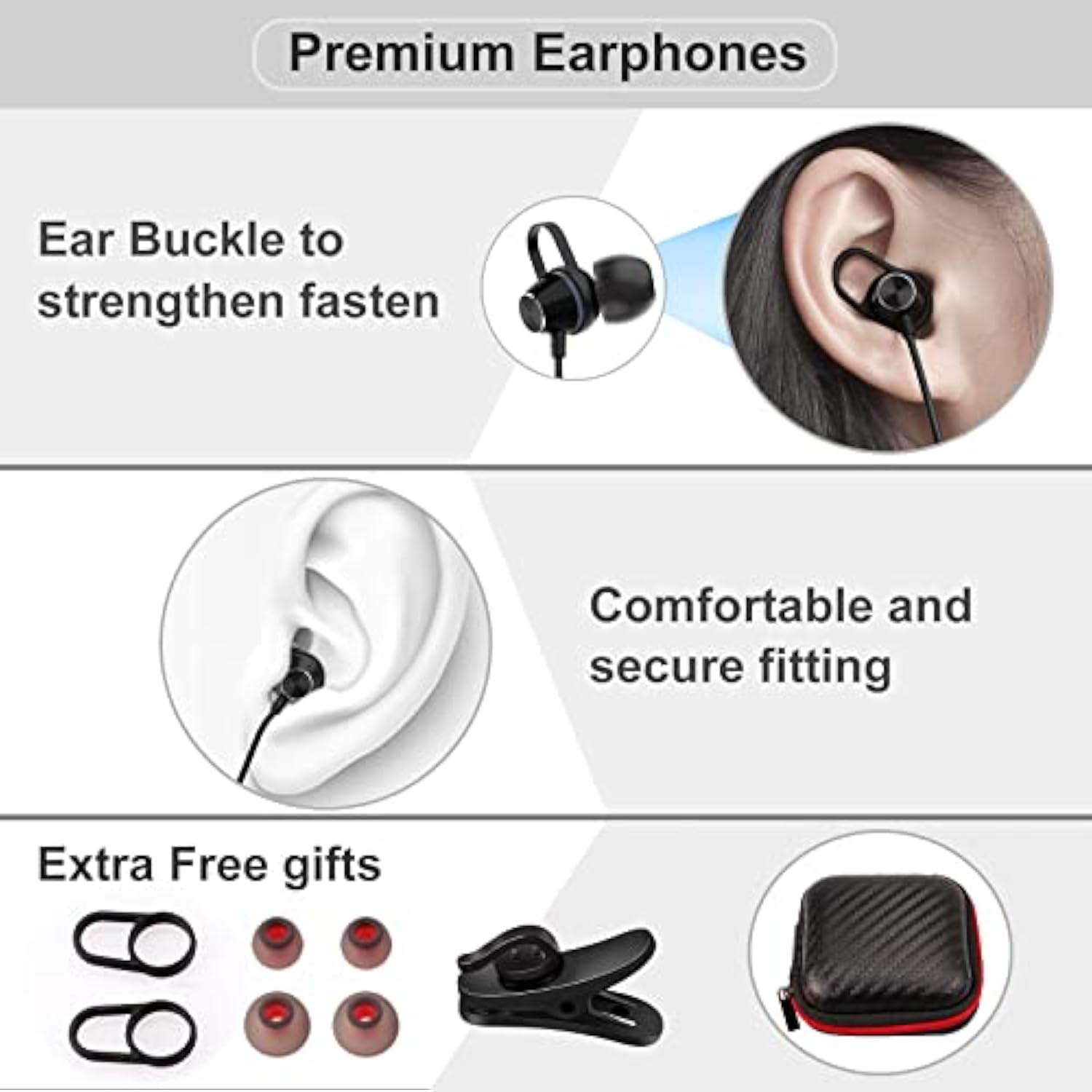 3.5Mm Headphones Magnetic Wired Earbuds For Google Pixel 5A 4A 3A For Iphone 6