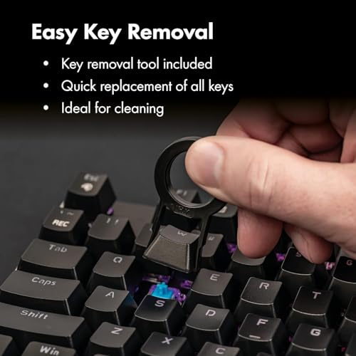 Scorpion V1 Wired Mechanical Gaming Keyboard - Usb-A W/Usb-C Connection Adaptor Tactile & Clicky Brilliant Rgb Lighting Customizable Keys & Multimedia Function 104 Keys