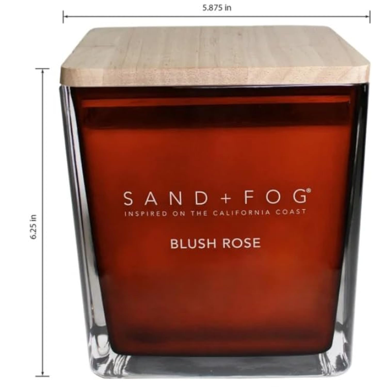 57Oz Scented Soy Wax Blend Glass Candle Made With Essential Oils (Blush Rose)