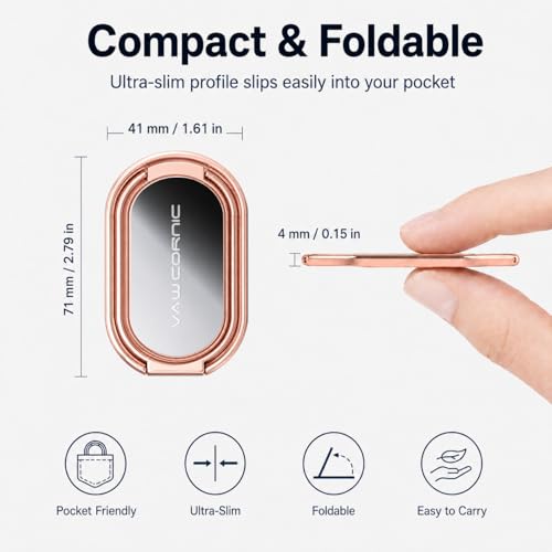 Phone Ring Holder Finger Kickstand, 540° Dual Direction Rotating Phone Grip for iPhone, , Huawei Smartphone, Tablet, Kindle, Switch Lite