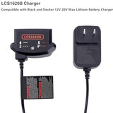 Lcs1620B 20V Lithium Battery Charger Compatible With Black & Decker 20V Lithium Battery Lbxr20 Lb2X4020 Lbxr2020-Ope Lbxr2020Apb Lb2X3020-Ope Lb2X4020-Ope