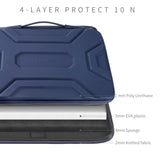 17 Inch Laptop Sleeve With Handle Shockproof Computer Bag Waterproof Eva Protective Carrying Case For 17.3" Hp Dell Asus Lenovo Laptop, Dark Blue