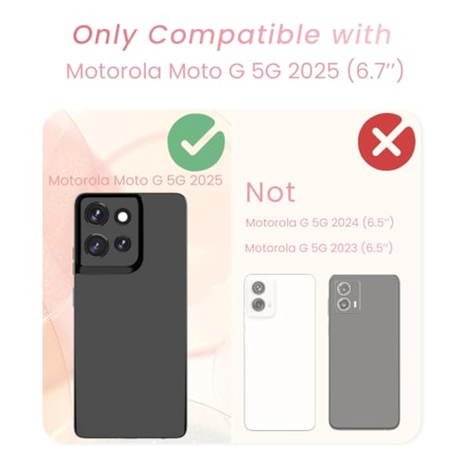 Cute Plated Gold Phone Case for Motorola Moto G 5G 2025 - Pink