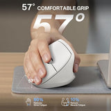 Ergonomic Mouse - Vertical Mouse With 800/1200/1600 Adjustable Dpi, 6 Silent Buttons, Auto Power Saving,Light Weight,2.4Ghz Wireless Mouse For Laptop,Desktop, Pc- White