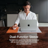 Hybrid Laptop Sleeve | Portable Desk Mat And Laptop Sleeve (Terracotta, 14")