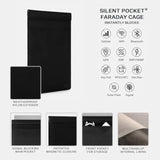 SLNT Weatherproof Nylon Faraday Bag with Silent Pocket - Signal Blocking Device Vertical Sleeve for 13" Laptops & Tablets - Blocks RFID, WiFi, Bluetooth, NFC, Cellular, GPS, EMF (Black Nylon, 13 in)