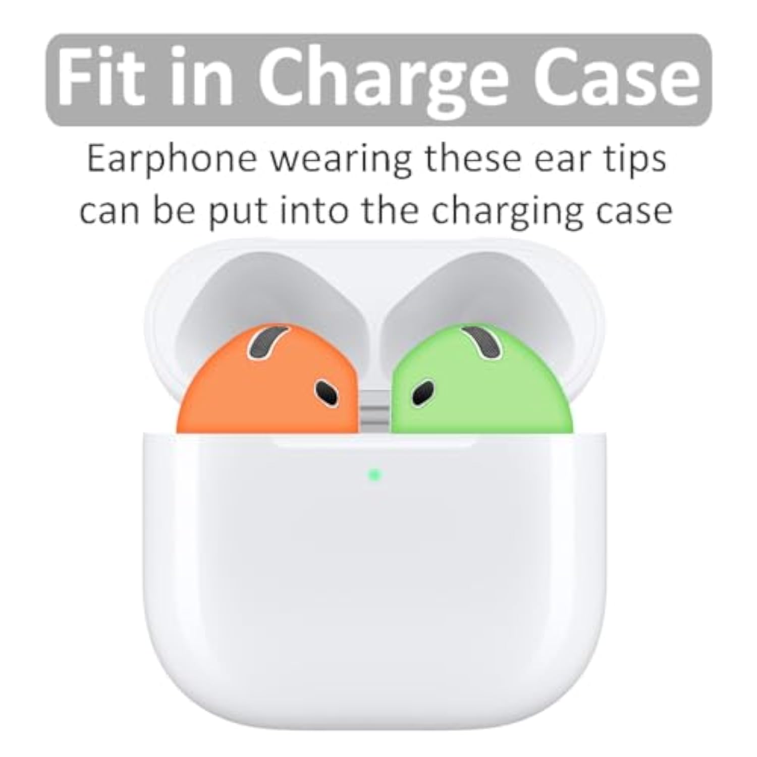 9 Pairs (Fit In Case) Ear Tips Compatible With Airpods 4, Replacement Ultra Thin Slim Silicone Eartips Earbuds Gel Cover Accessories Compatible With Airpods 4Th 2024 - White Multicolor