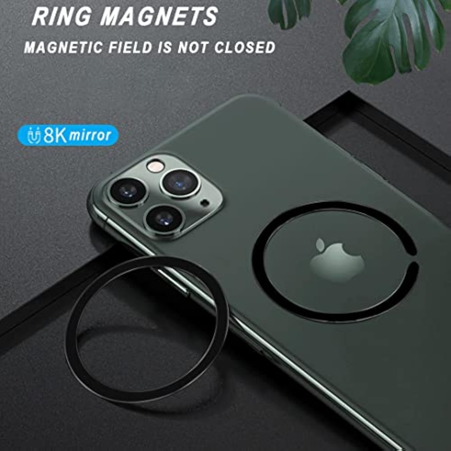 12 Pcs Universal Metal Ring Sticker Compatible With Magsafe Magnetic Wireless Charging Iphone 15 14 13 12 Pro Max Samsung Galaxy, 2 Styles Ultra Thin Notched And Round Ring Car Charger Kit(No Magnet)