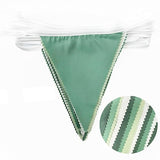 32ft Sage Green Pennant Banner Avocado Green Fabric Garland for Parties & Events