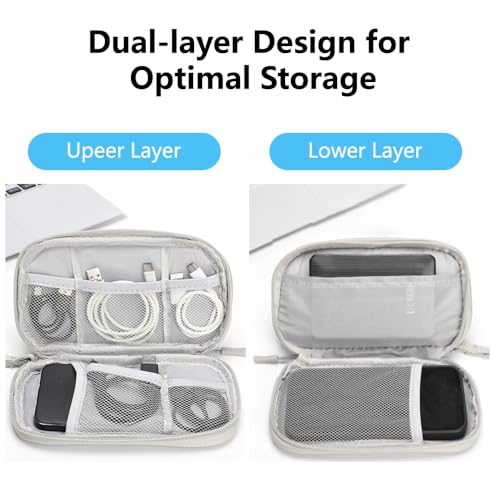 Electronics Organizer Travel Case, Tech Accessories Storage Case Portable Carrying Organizer Pouch Bag For Cable, Charger,Power Bank
