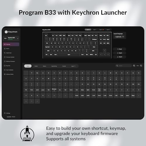 B33 2.4 Ghz Wireless Bluetooth Keyboard Silent Typing 80% Tkl Layout Launcher Support Ergonomic Angle Compatible For Mac Windows Linux-Deep Black