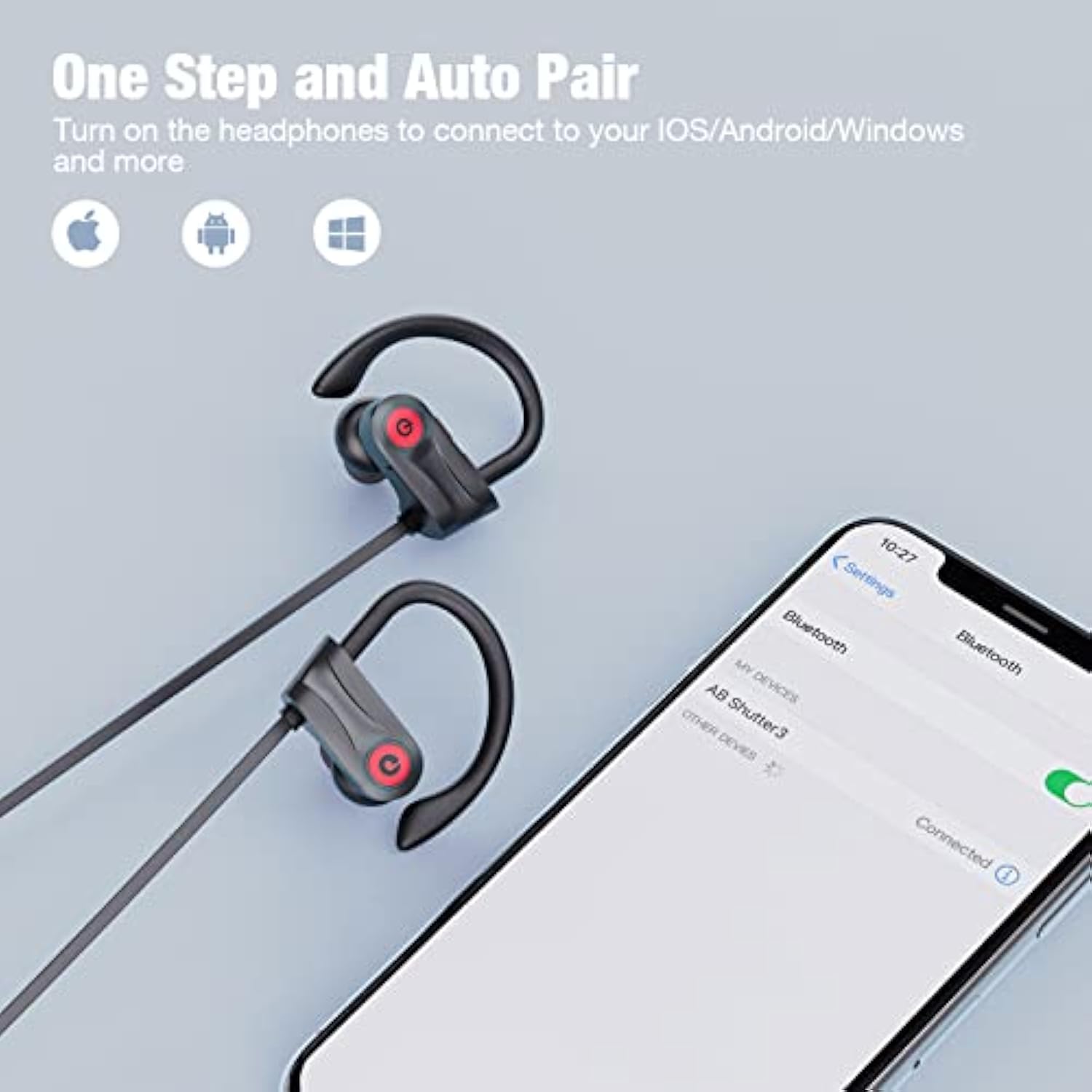 Bluetooth Headphones, Wireless Earbuds With 16 Hours Playtime Bluetooth 5.3 Wi