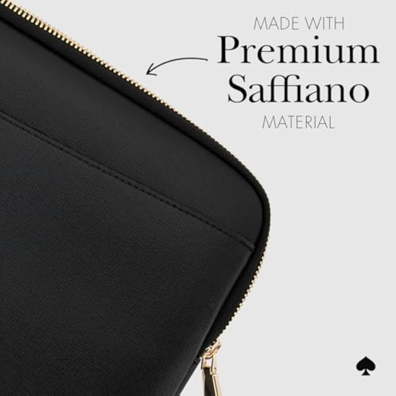 Saffiano Laptop Sleeve 16 Inch - Black - Compatible With All Macbook M Series Devices
