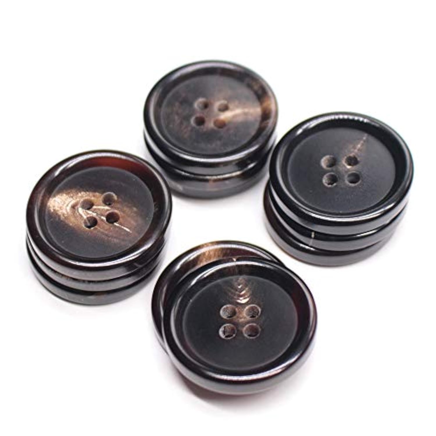 10Pcs 1 Inch Real Horn Buttons For Blazer, Suit, Coats, Overcoat, Wint
