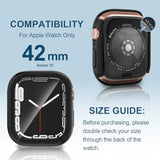 2 In 1 Case For Apple Watch Screen Protector 42Mm Series 10 Accessories Built-In Hd Tempered Glass Protective Face And Hard Pc Bumper Cover Compatible Iwatch S10