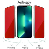 2 Pack Anti-Blue Privacy Tempered Glass For Iphone 13 Pro Max/Iphone 14 Plus Anti-Spy Screen Protector Anti-Peeping Film Gradient Colorful 6.7 Inch