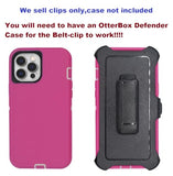 2 Pack Replacement Belt Clip Holster Compatible with Otterbox Defender Series Case iPhone 17 Pro Max ONLY(Case Not Included)