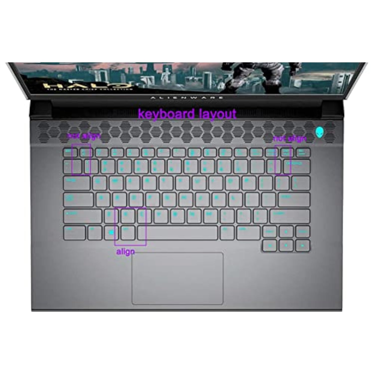 Keyboard Cover Skin Compatible For Dell Alienware M15 R4 R3 R2 Gaming Laptop,