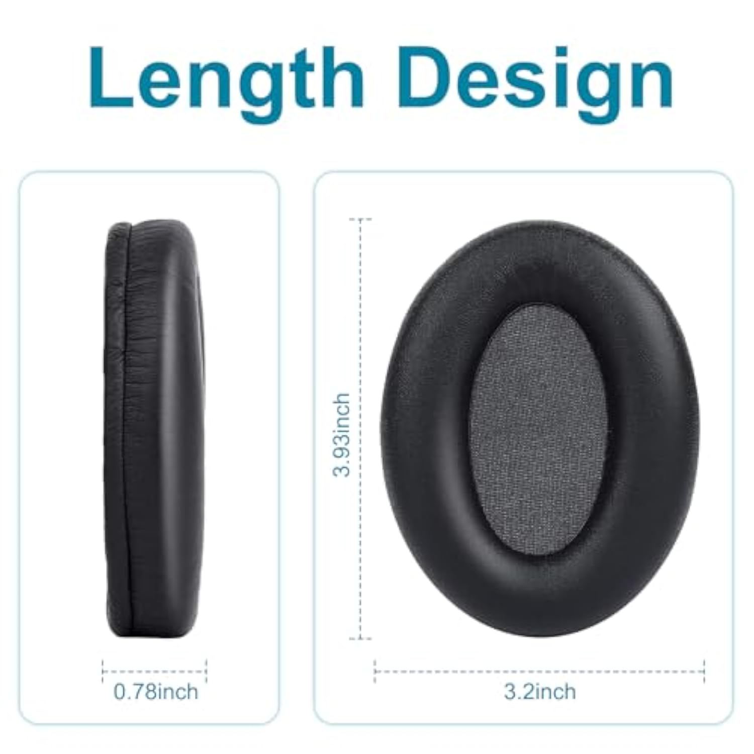 Wh1000Xm3 Earpads Compatible With Sony Wh-1000Xm3 (Wh1000Xm3) Over-Ear Headphones, Softer Protein Leather, Noise Isolation Memory Foam With Mounting Stick And Storage Bag