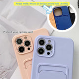 For Iphone 13 Mini Phone Case With Card Holder [Slim + Protective] Silicone Phone Case Iphone 13 Mini Wallet Case For Women Men (Purple Blue)