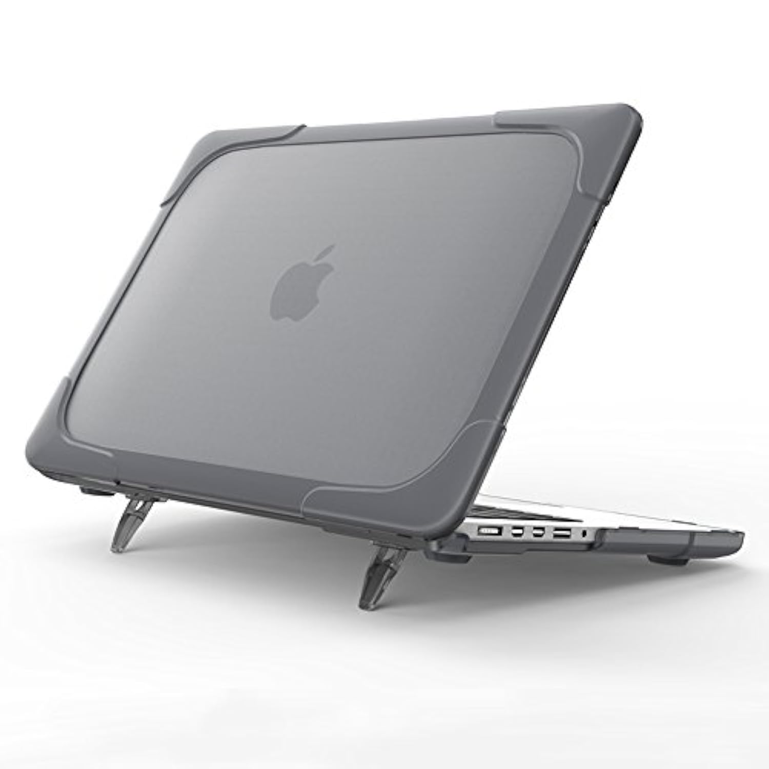 Compatible With Macbook Air 11 Inch Case A1370 A1465, Macbook Air 11 Kickstand Case, Heavy Duty Protective Plastic Hard Shell Case Cover For Apple Laptop Mac Air 11 (# Gray)