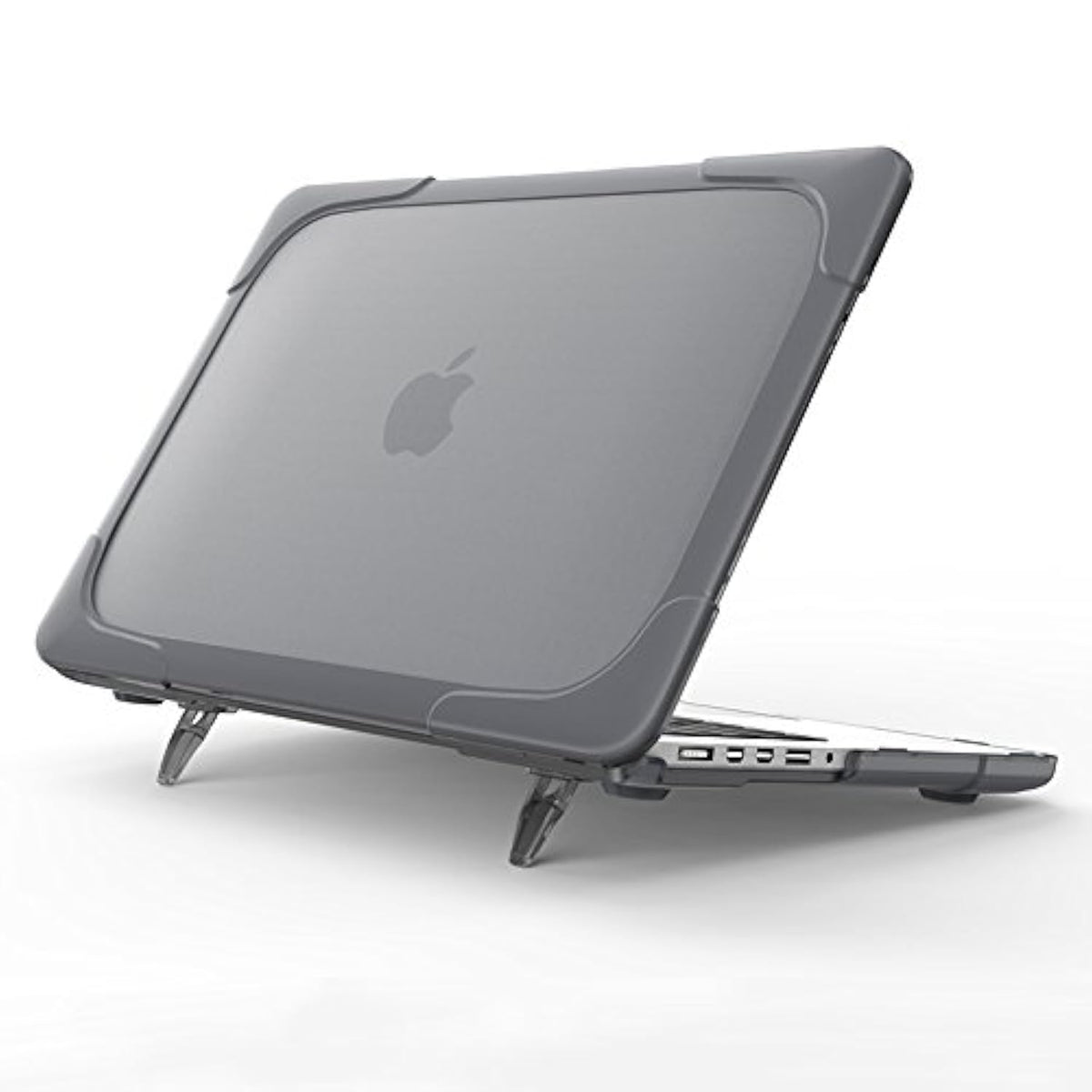 Compatible With Macbook Air 11 Inch Case A1370 A1465, Macbook Air 11 Kickstand Case, Heavy Duty Protective Plastic Hard Shell Case Cover For Apple Laptop Mac Air 11 (# Gray)