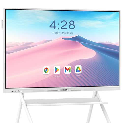 Interactive Smart Board For Classroom, 55 8+128 Gb Electronic Digital Whiteboard Built-In Android Os & Open App Ecosystem - 4K Touchscreen Smartboard For Home Office School Studio Display