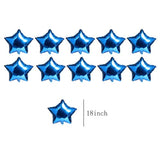 10-Pack Blue Star Foil Balloons – 18" Helium Balloons for Birthday, Wedding & Baby Shower Decor