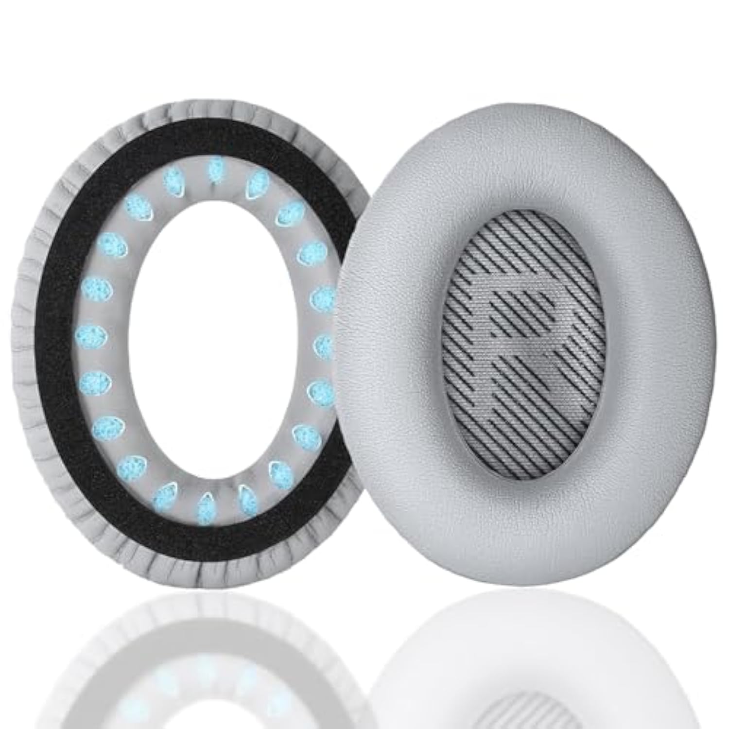 Replacement Ear Pads, Compatible With Bose Quietcomfort (Qc) 35 35Ii 25 15 2 Headphones. New Soft Protein Leather, High-Density Memory Foam, 1 Pair Of Replacement Ear Pads (Grey)