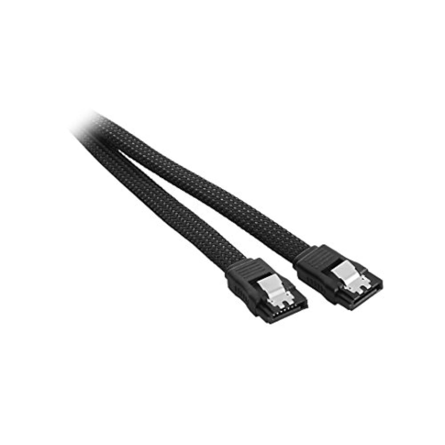 CableMod ModMesh Sleeved SATA 3 Cable (Black, 30cm)
