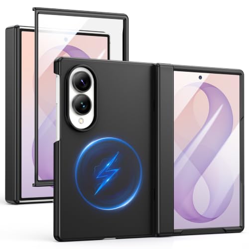 for Galaxy Z Flip 7 Case, for -Flip-7 Case with Hinge Protection & Tempered Glass Screen Protector, Slim Anti-Scratch Protective Shockproof