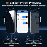 iPhone 16 Plus Privacy Screen & Camera Protector 3+3 Pack Military Grade