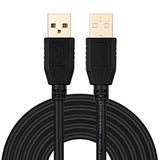 Qy Tan 50Ft Usb Cable With Gold-Plated Connector For Hard Drives, Printers, Modems, Cameras (15M/50Ft)