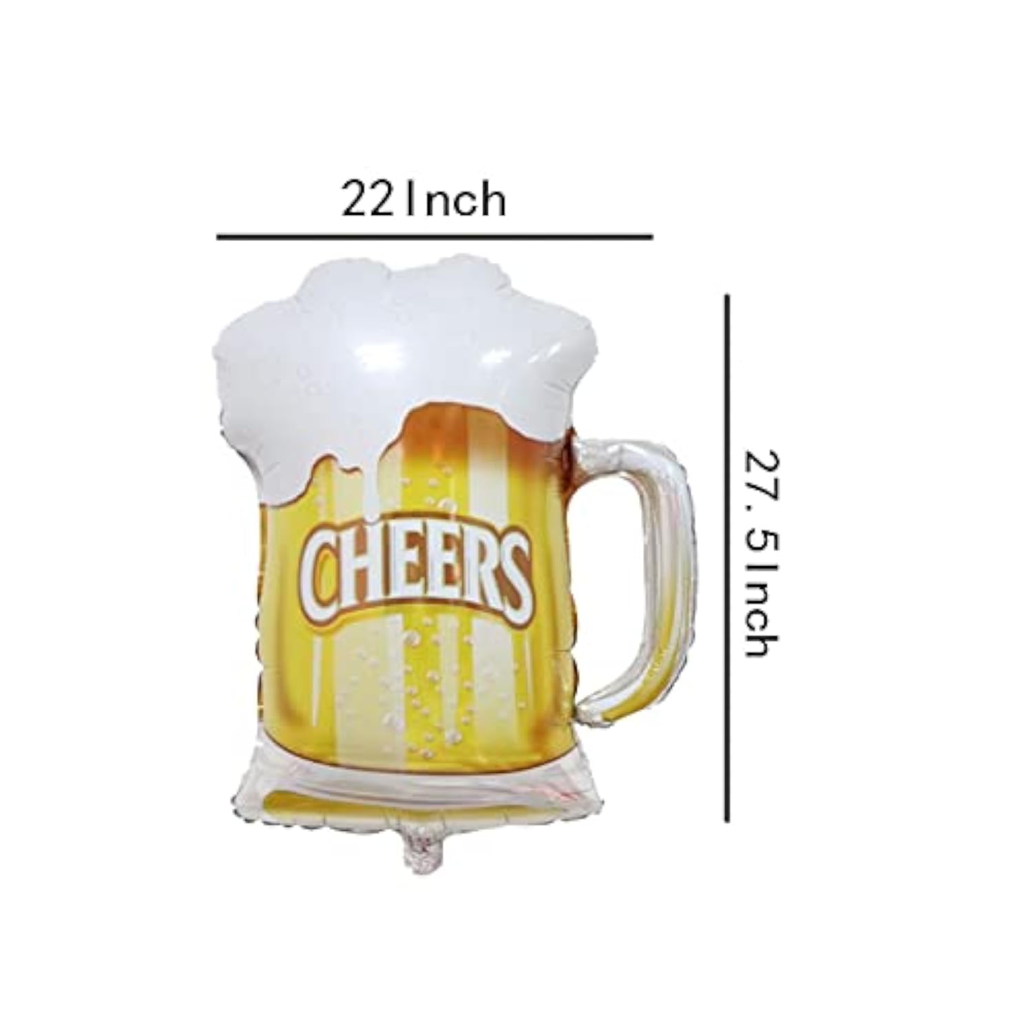 2Pcs Beer Cup Balloons,Mug Cheers Foil Balloons For Birthday Party Christmas Wedding Decorations