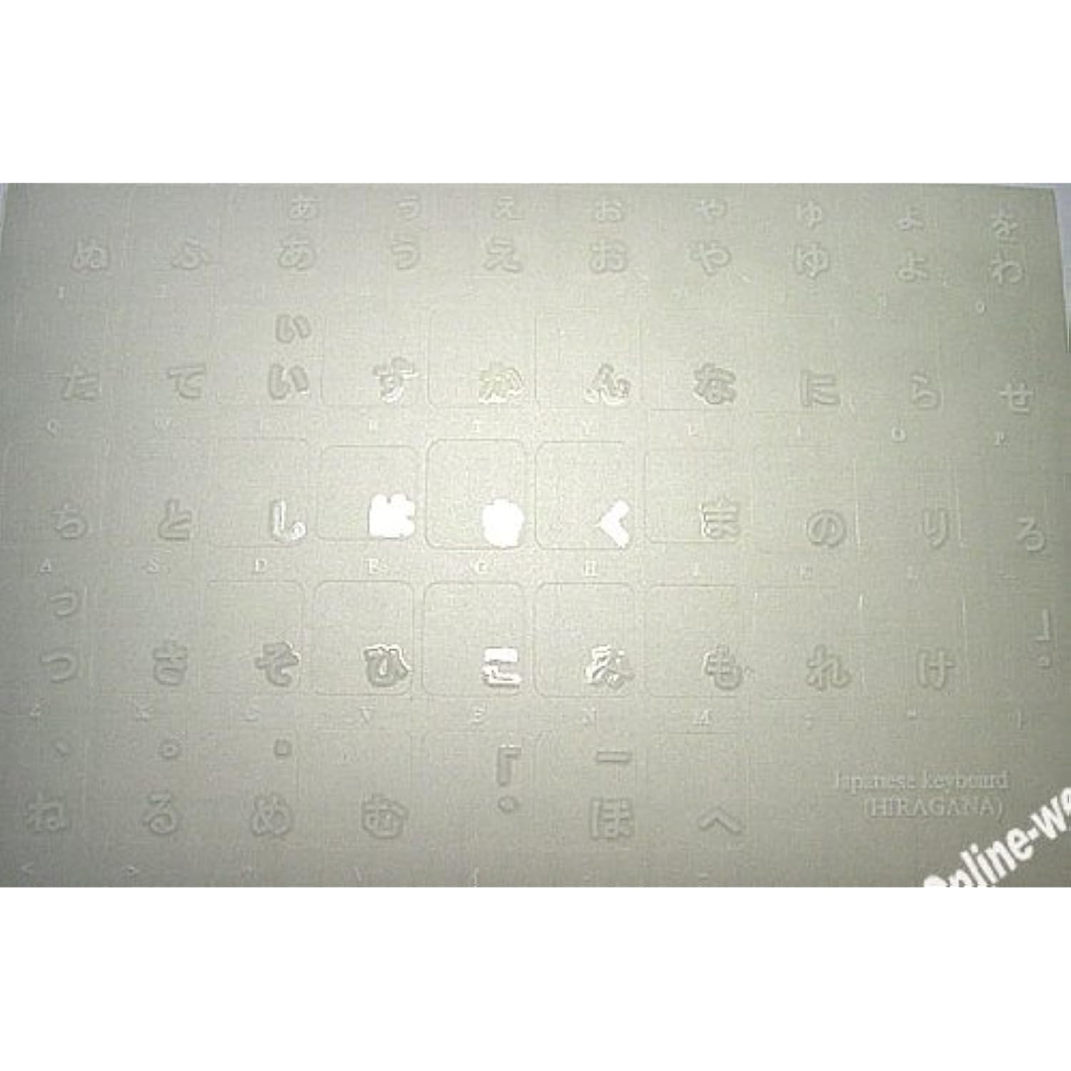 Online-Welcome Japanese Hiragana Keyboard Stickers Transparent Background Whit