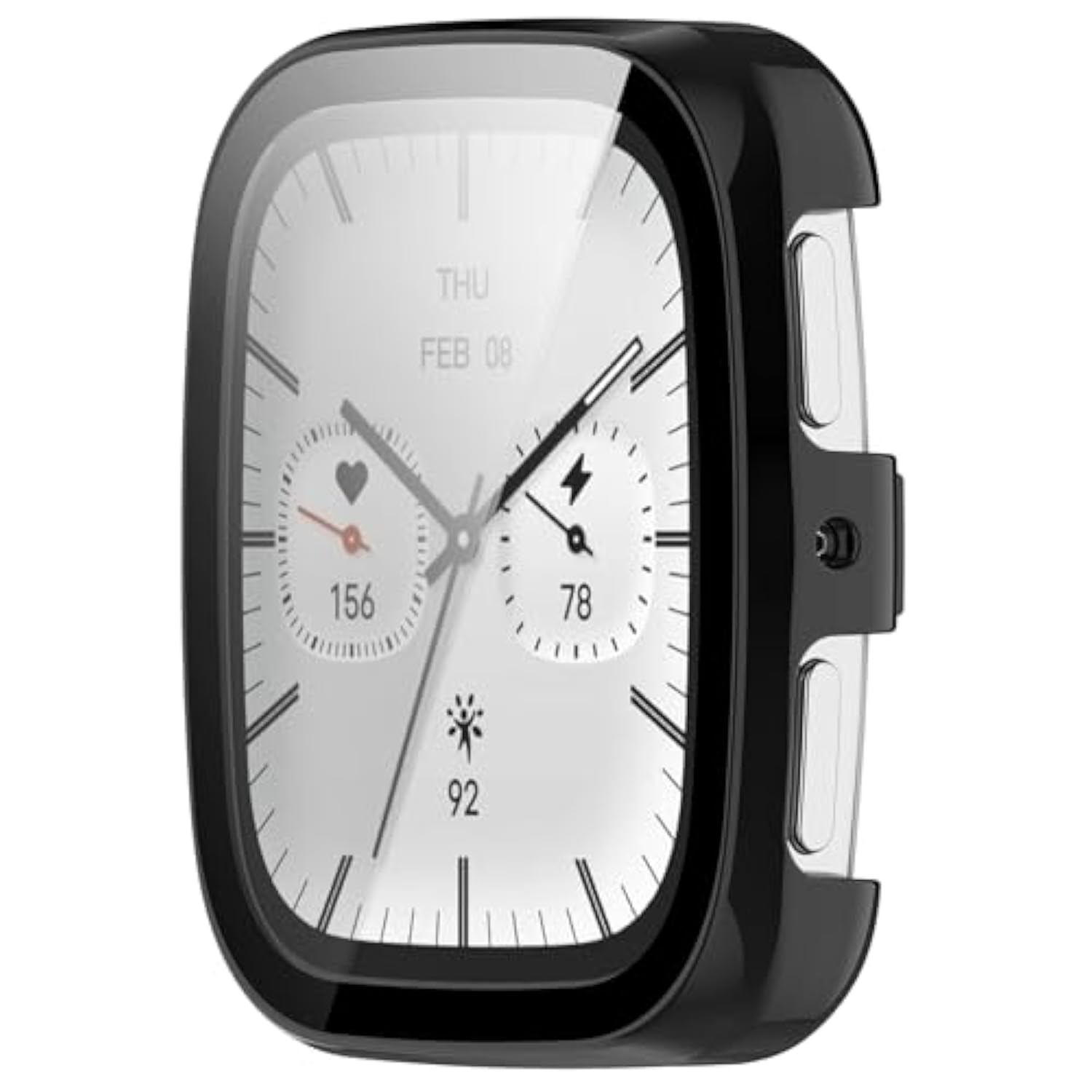 6Pack Compatible With Amazfit Active 2 Square Smartwatch Screen Protector Case Watch Face Cover Full Protection