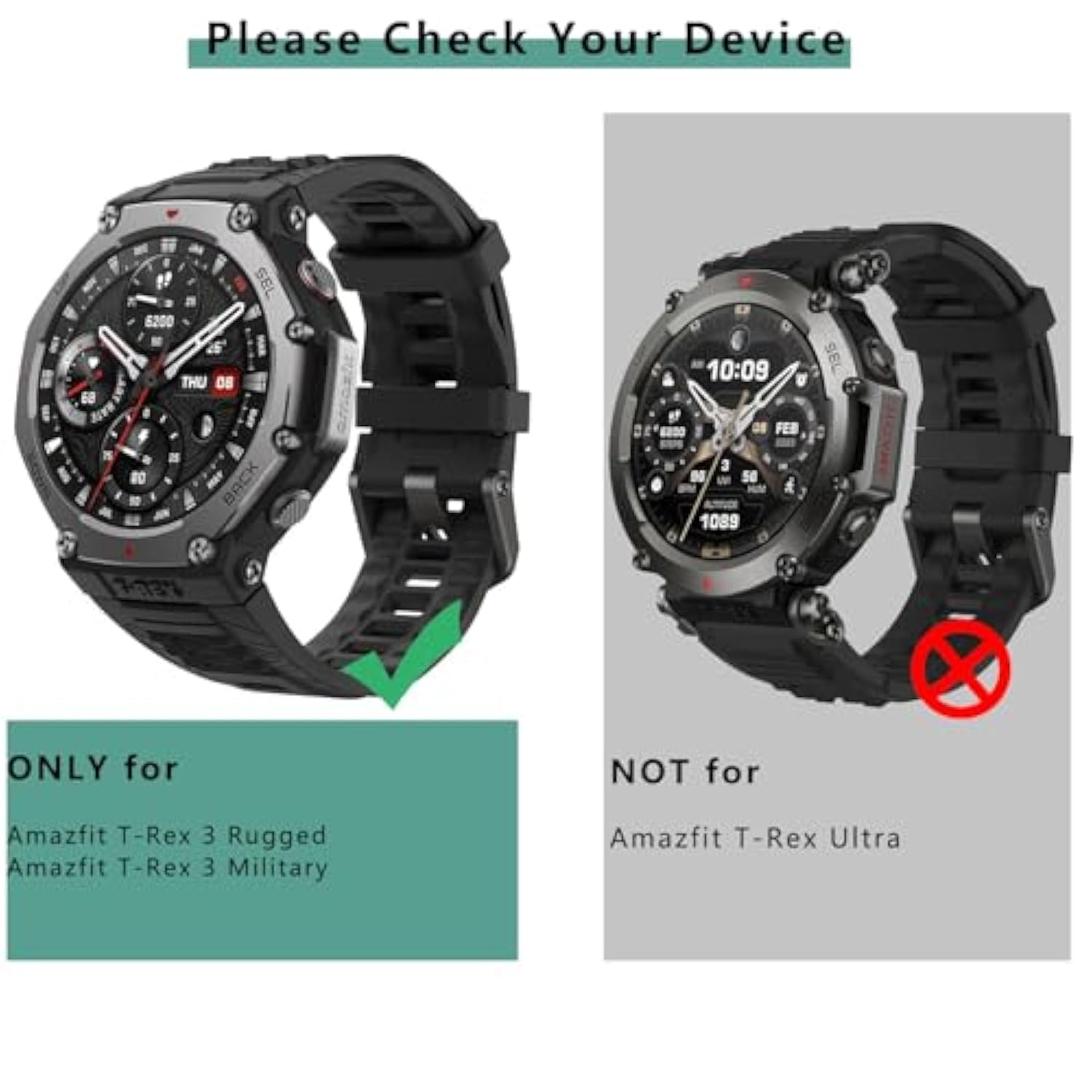 [1+4 Pack] Case With Tempered Glass Screen Protector Compatible With Amazfit T-Rex 3, Bumper Full Coverage Protective Soft Cases Face Cover For Amazfit T-Rex 3 Black