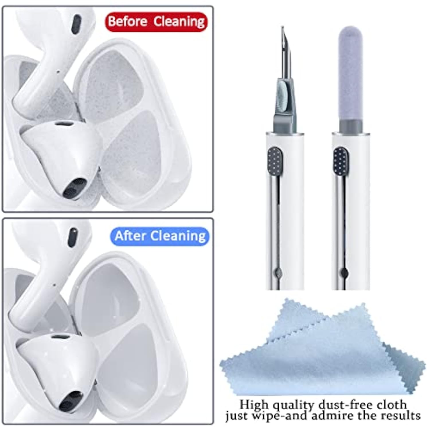 AirPods & Earbuds Cleaning Kit Multi-Tool with Brush and Sponge 1-Pack