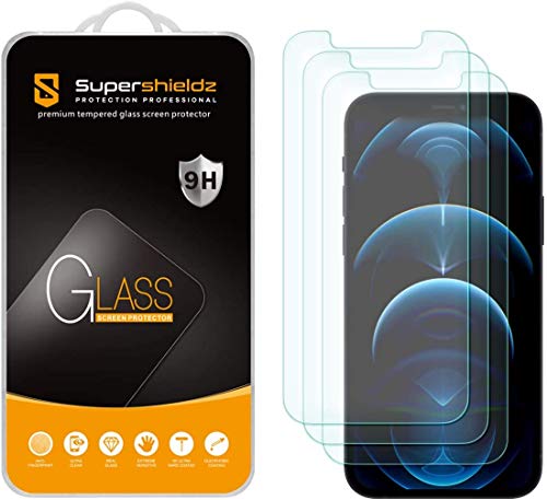 (3 Pack) Designed for iPhone 12 and iPhone 12 Pro (6.1 inch) Tempered Glass Screen Protector, Anti Scratch, Bubble Free