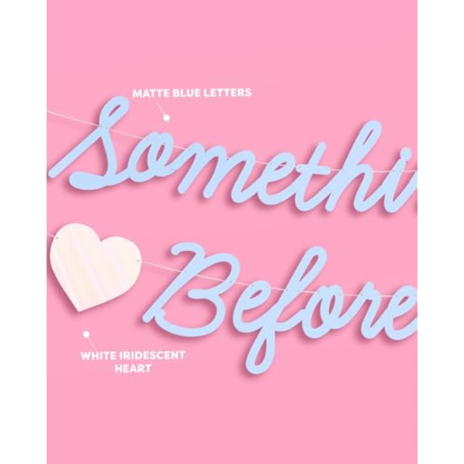 Something Blue Before I Do Banner Matte Blue 5.5Ft Bachelorette Engagement Decor