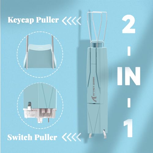 Ks01 2-In-1 Switch Puller Keycap Puller For Mechanical Keyboard,304 Stainless Steel Puller,Switch Diy Tool,Easily Remove Replacement Gaming Keyboard(Blue)